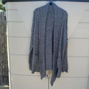Brandy Melville wool Long sleeve waterfall flowy long cardigan with pockets O/S